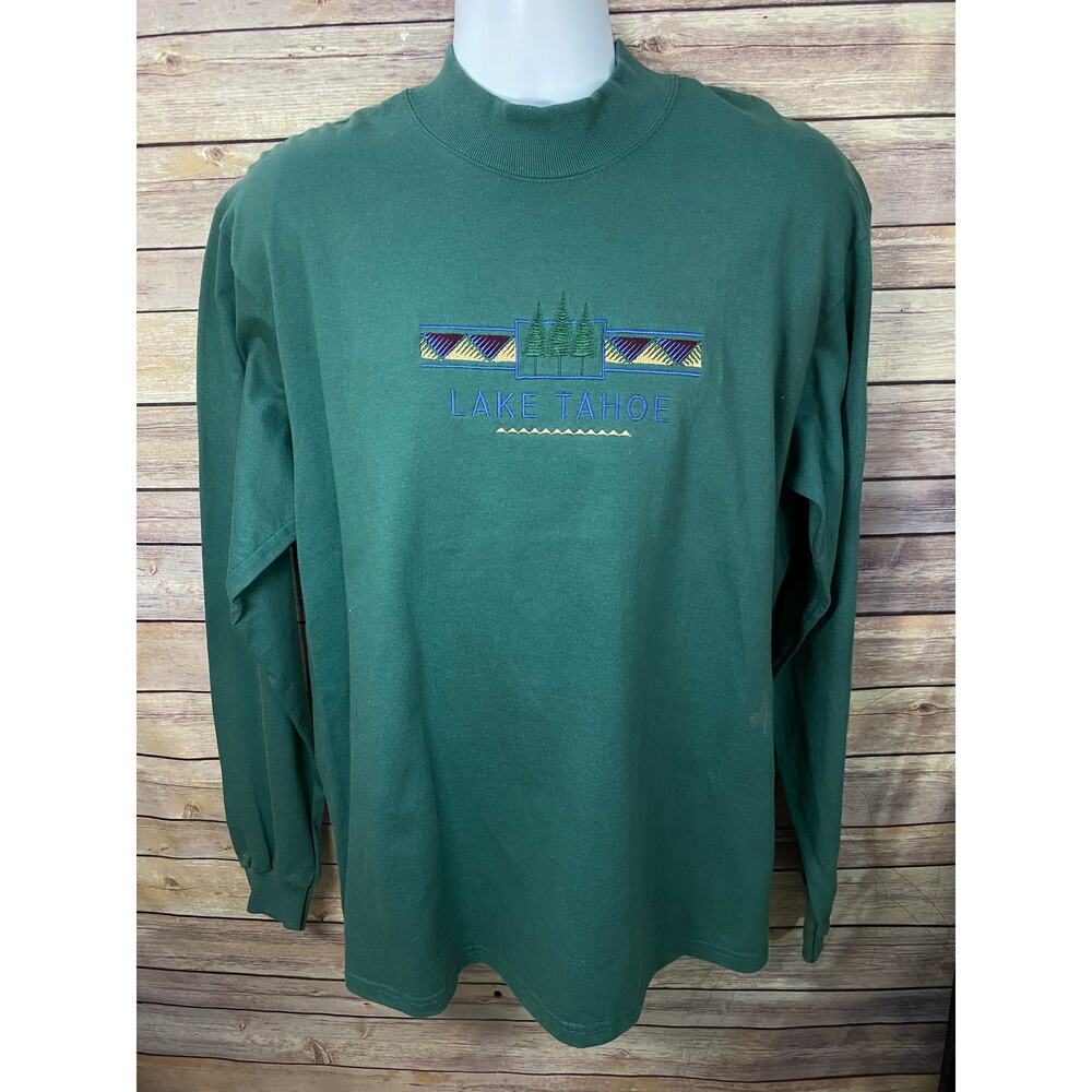 NWT Vintage Men’s Shirt Med Lake Tahoe Long Sleeve Hiking Outdoor